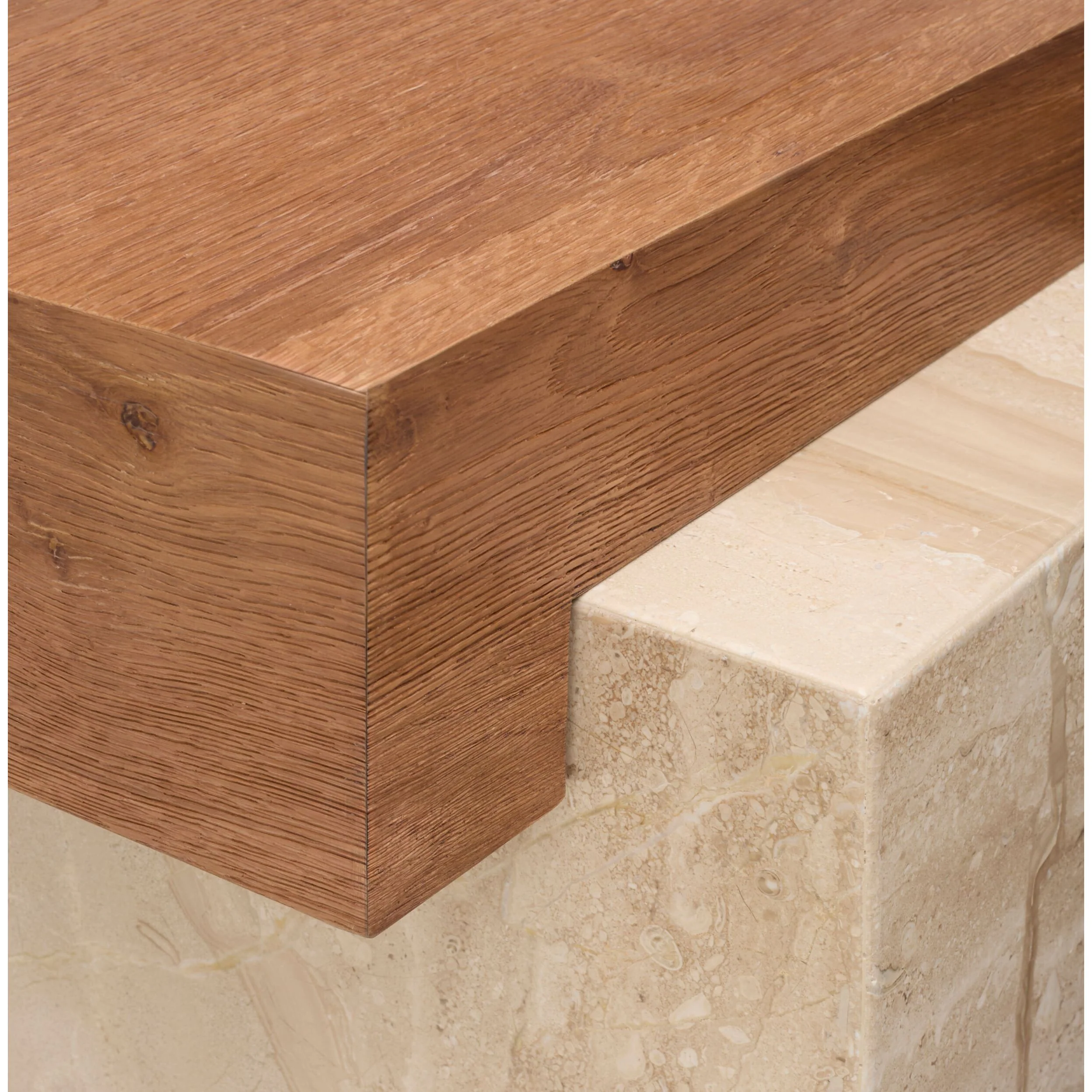 Becki Owens x SURYA Tulare Marble and Wood End Table - Image 4