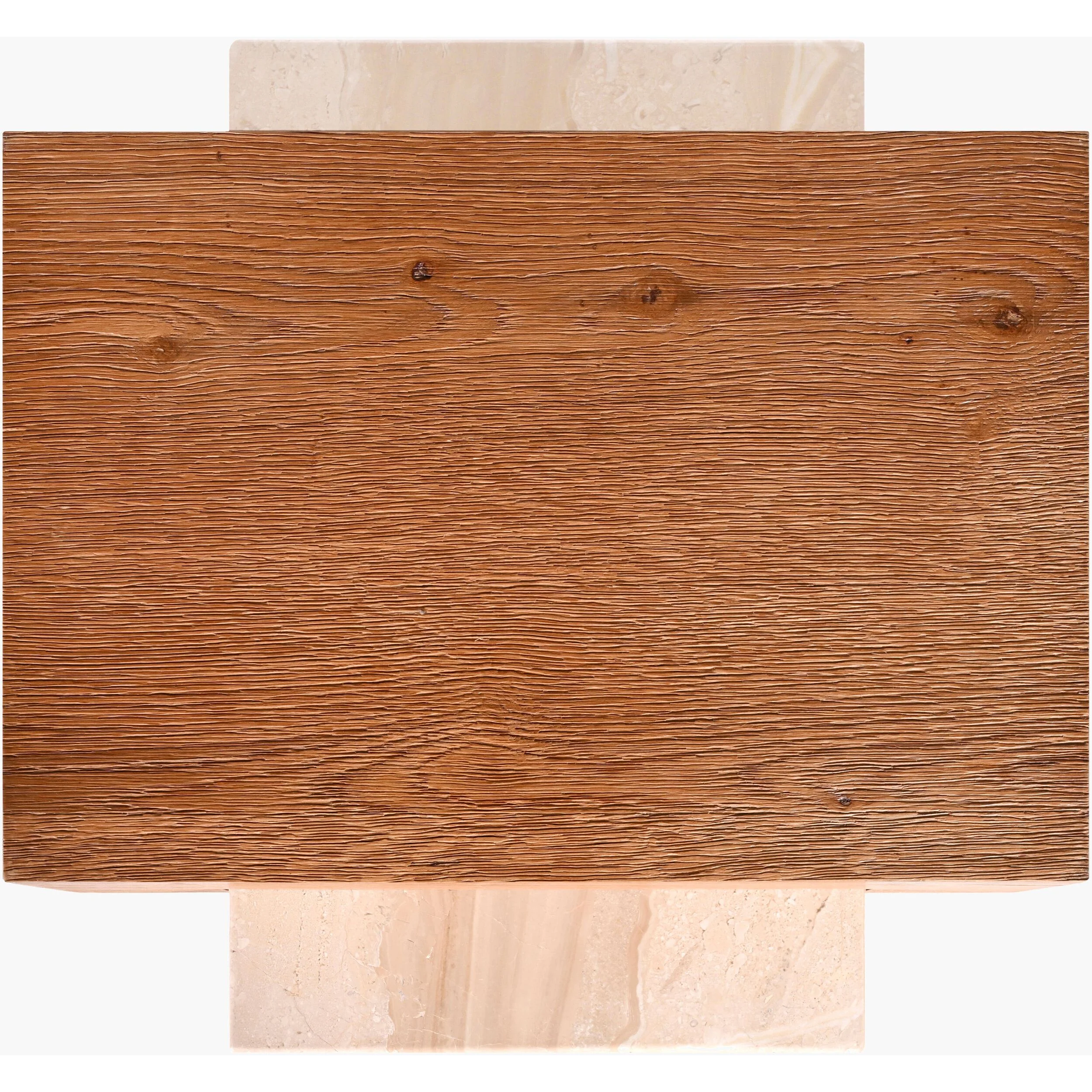 Becki Owens x SURYA Tulare Marble and Wood End Table - Image 6