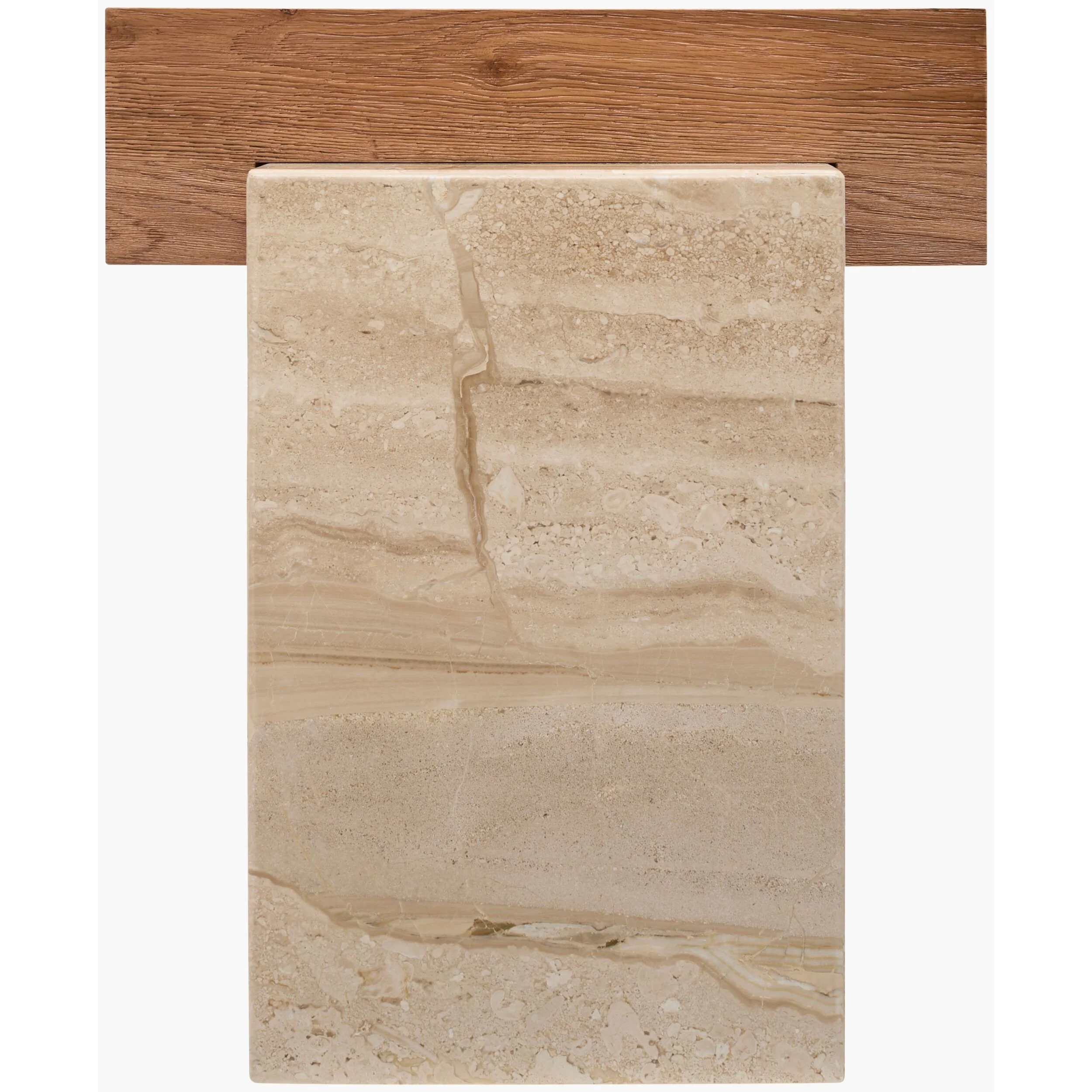 Becki Owens x SURYA Tulare Marble and Wood End Table - Image 7