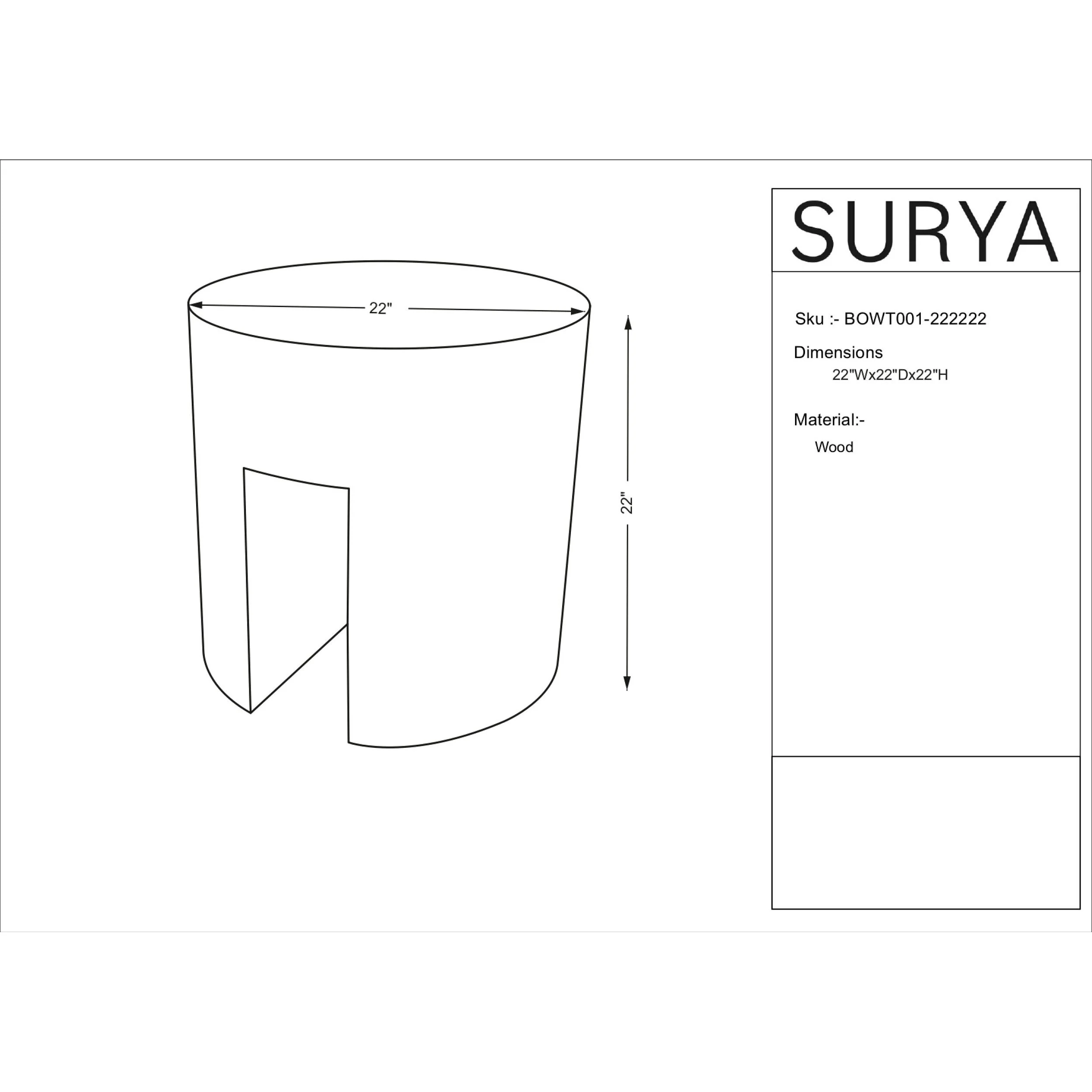 Becki Owens x SURYA Whitly Black Wood End Table - Image 11