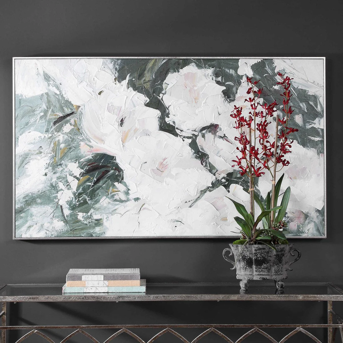 Uttermost Sweetbay Magnolias Floral Hand Painted Canvas - Image 2