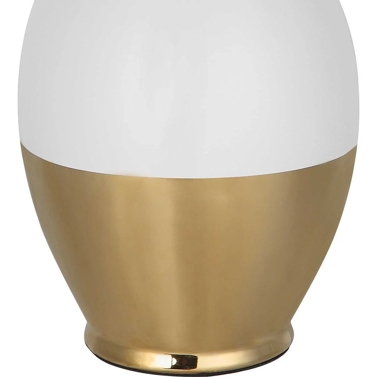 Casa Bella Living White Linen Shade With Gloss White and Rich Gold Base Table Lamp - Image 6