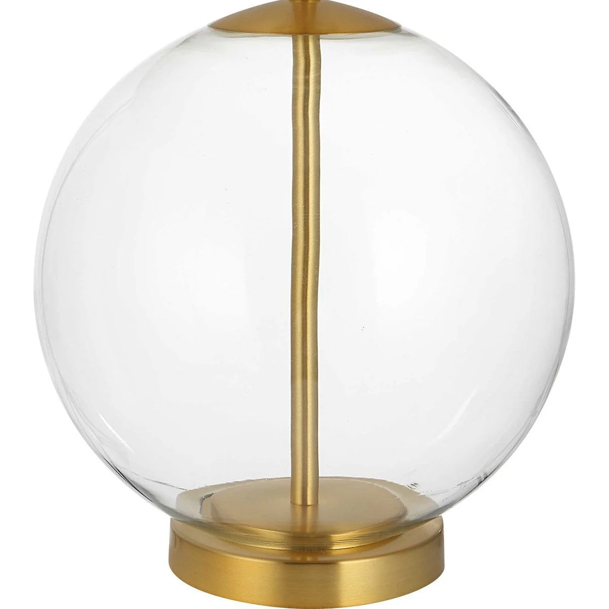 Casa Bella Living White Linen Shade with Glass and Gold Base Table Lamp - Image 6