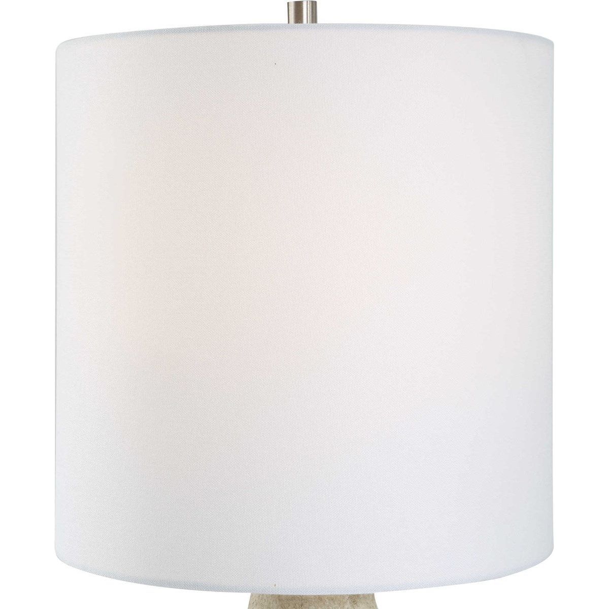 Casa Bella Living Off White Linen Shade with Textured Antique White Wash Ceramic Base Table Lamp ~ LAST CHANCE SALE ~ LIMITED QUANTITY - Image 5