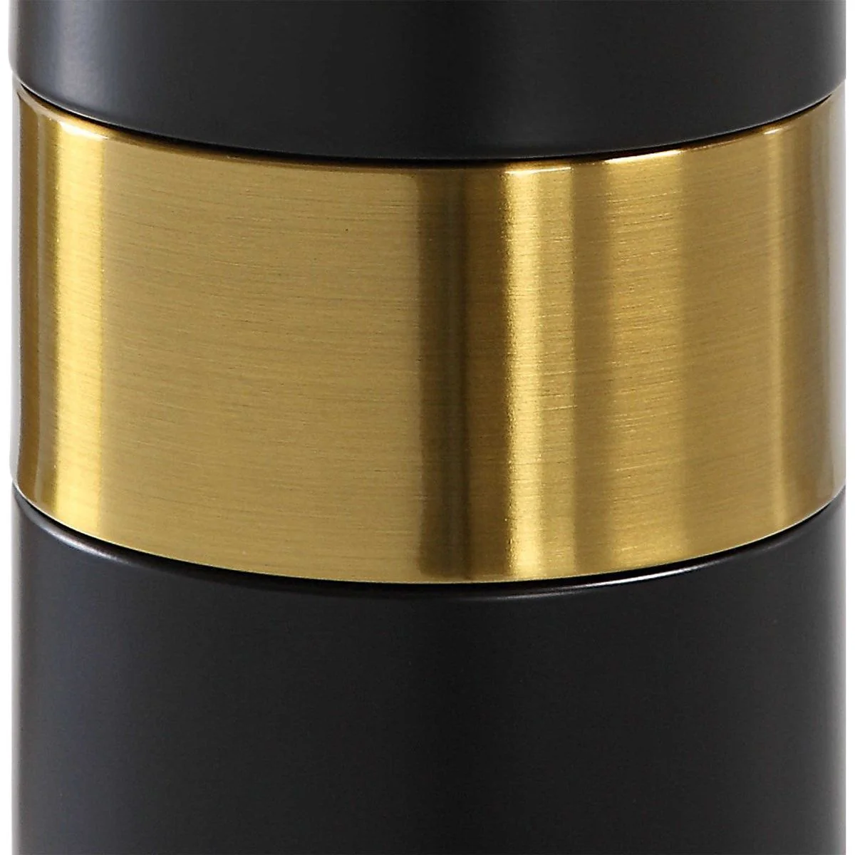 Casa Bella Living White Linen Shade With Black and Gold Metal Base Table Lamp - Image 7
