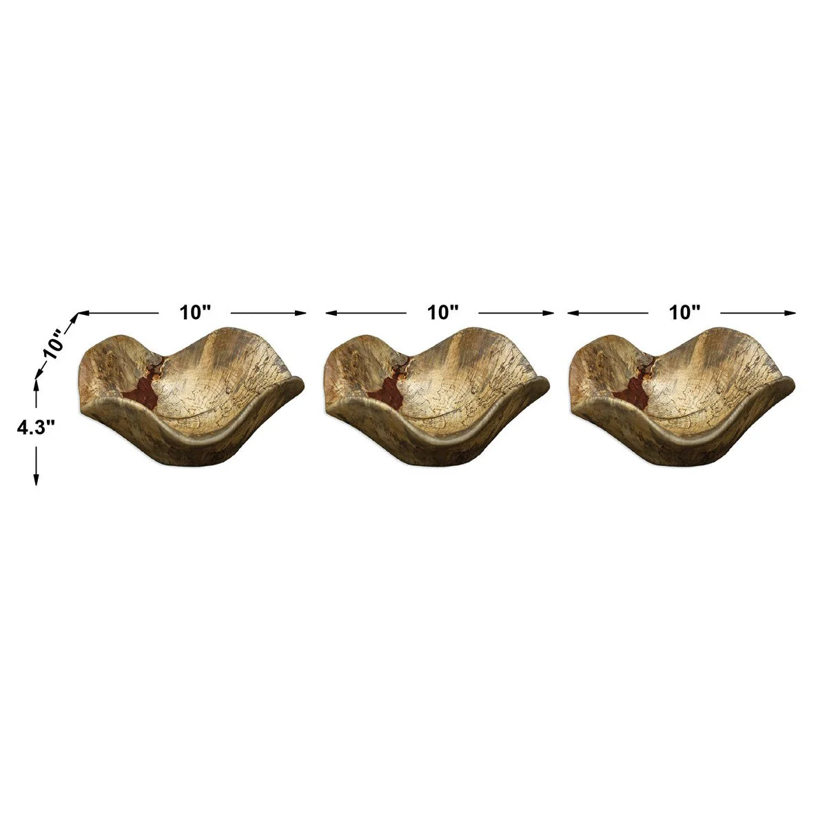 Uttermost Tamarine Set of 3 Wood Wall Decor - Image 9