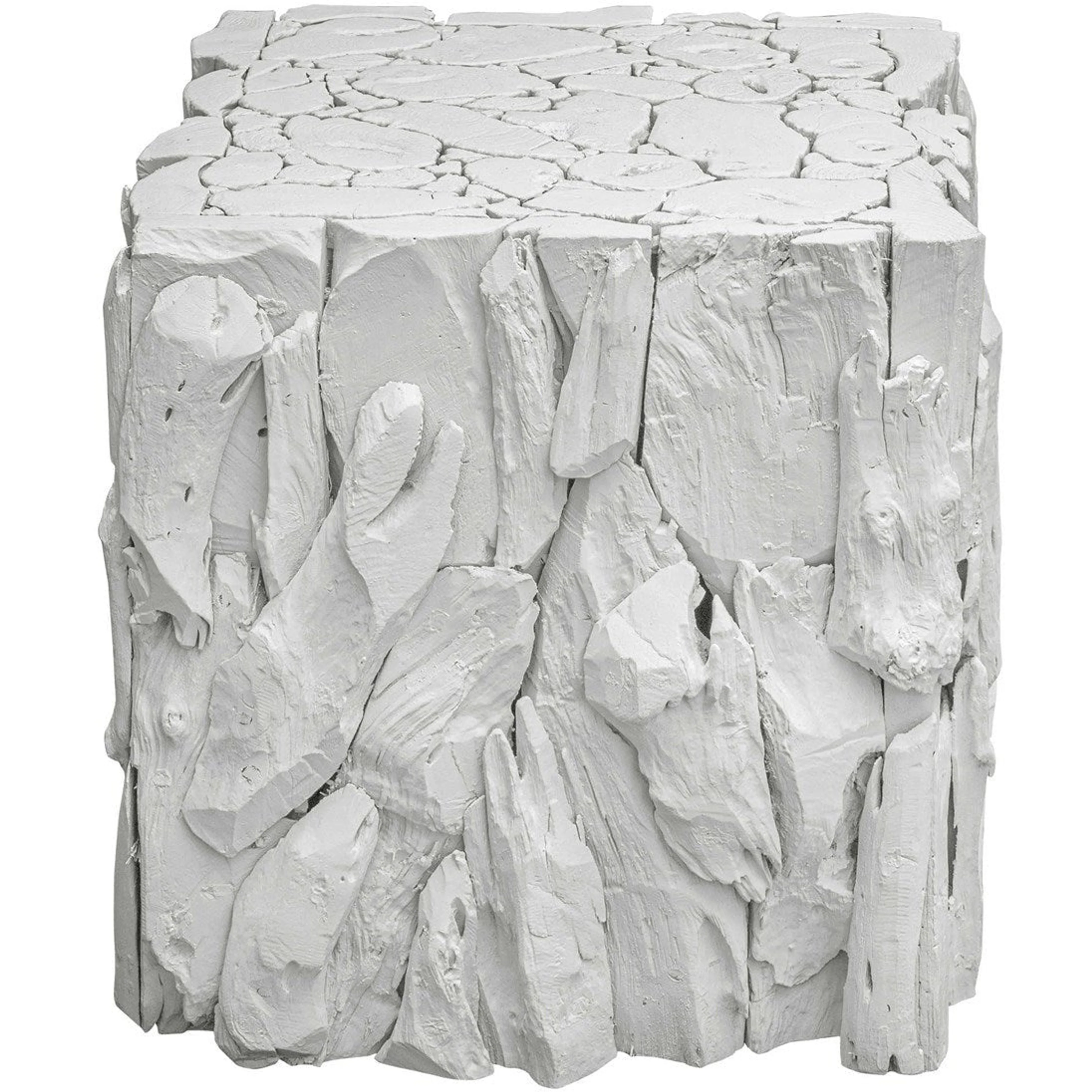 Uttermost Teak Root Whitewashed Teak Wood Organic Modern Bunching Cube Table - Image 2
