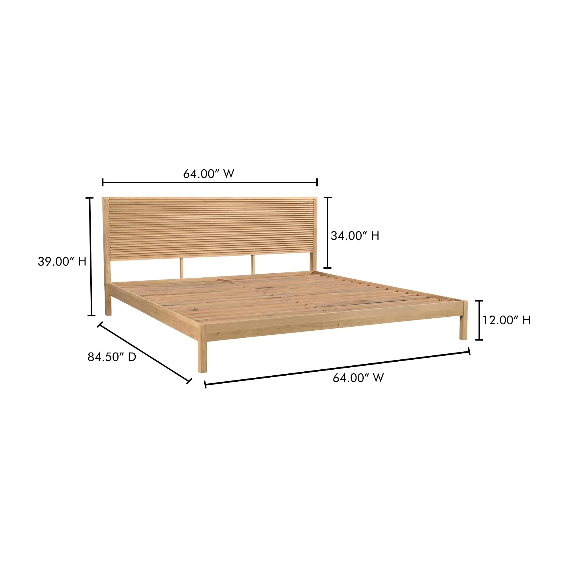 Moe's Home Collection Teeda Natural Queen Bed - Image 12