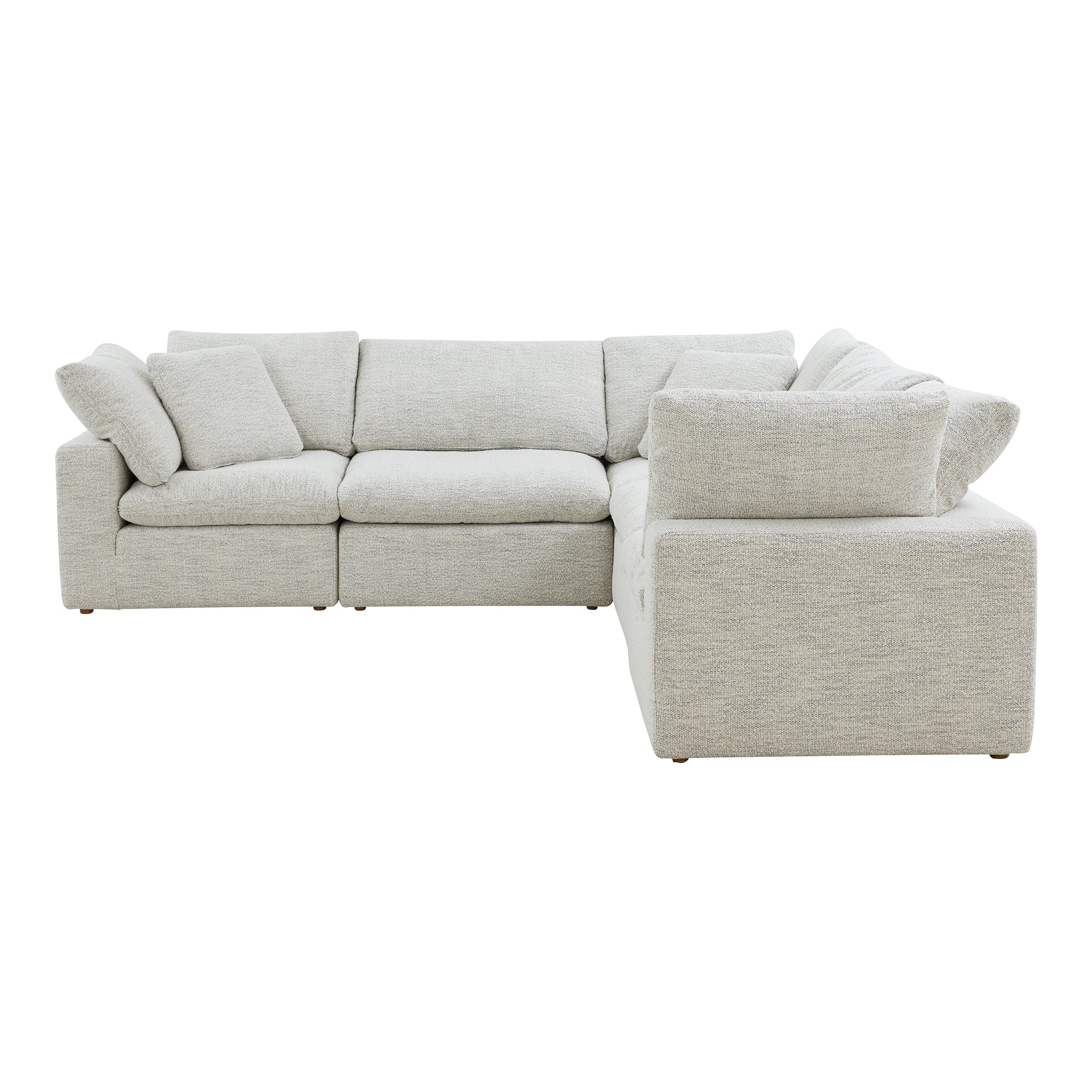 Moe's Home Collection Terra Coastside Sand Condo Classic L-Shaped Modular Sectional - Image 3
