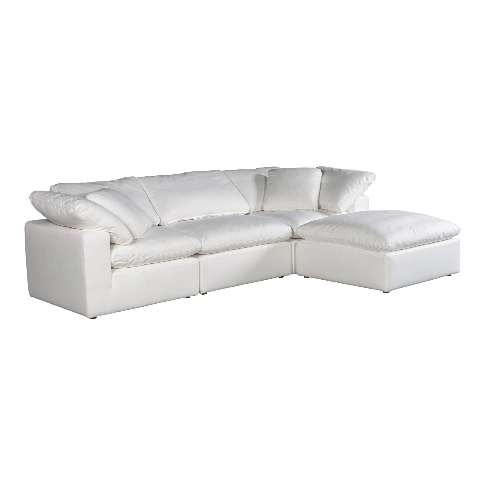 Moe's Home Collection Terra Condo Lounge Cream White Modular Sectional - Image 3