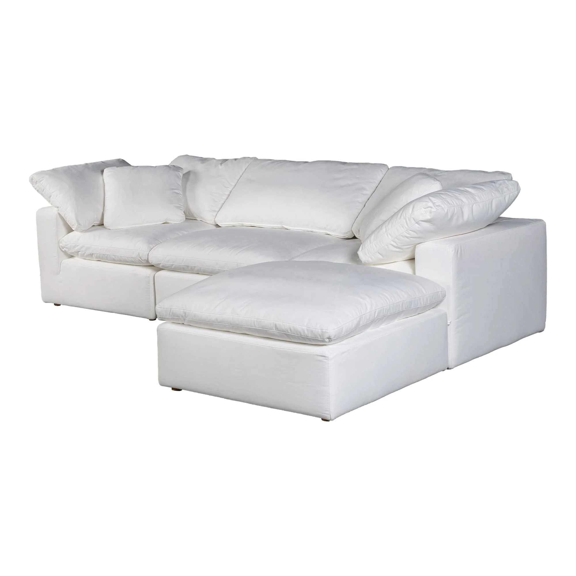 Moe's Home Collection Terra Condo Lounge Cream White Modular Sectional - Image 4