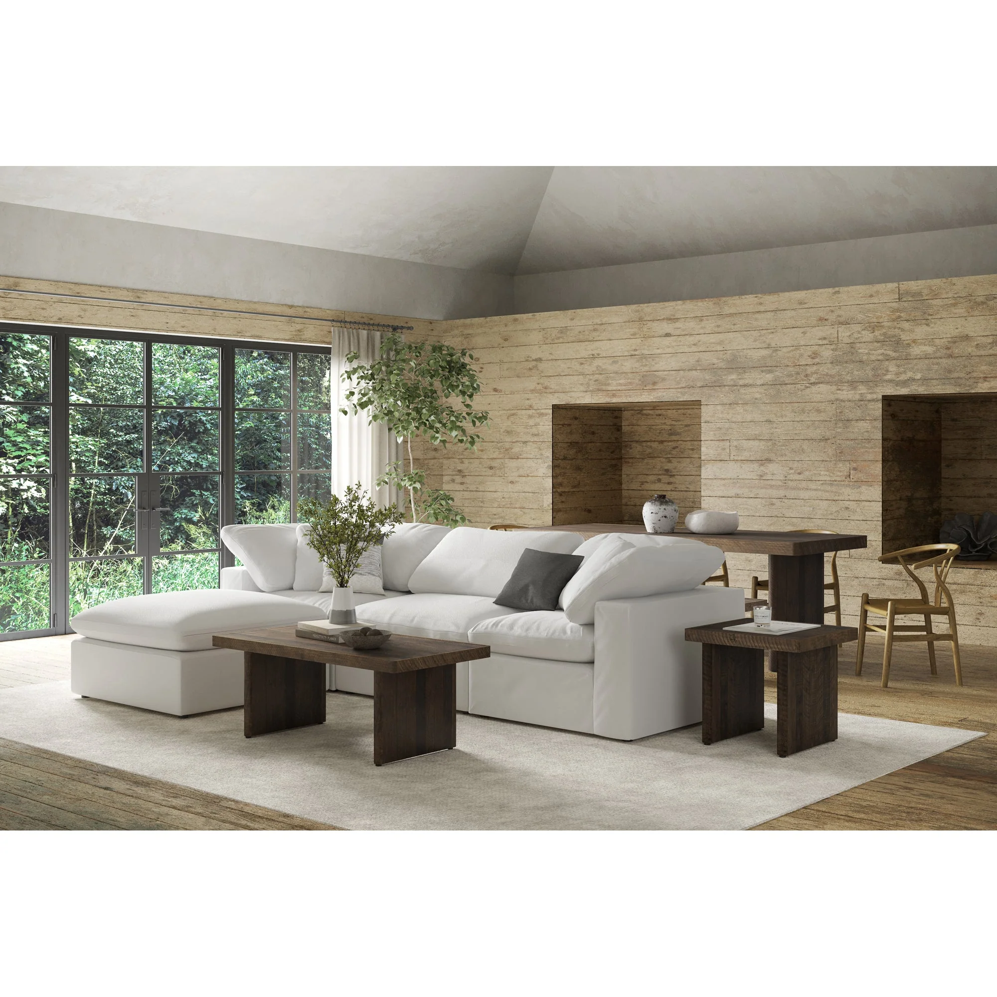 Moe's Home Collection Terra Condo Lounge Cream White Modular Sectional - Image 8