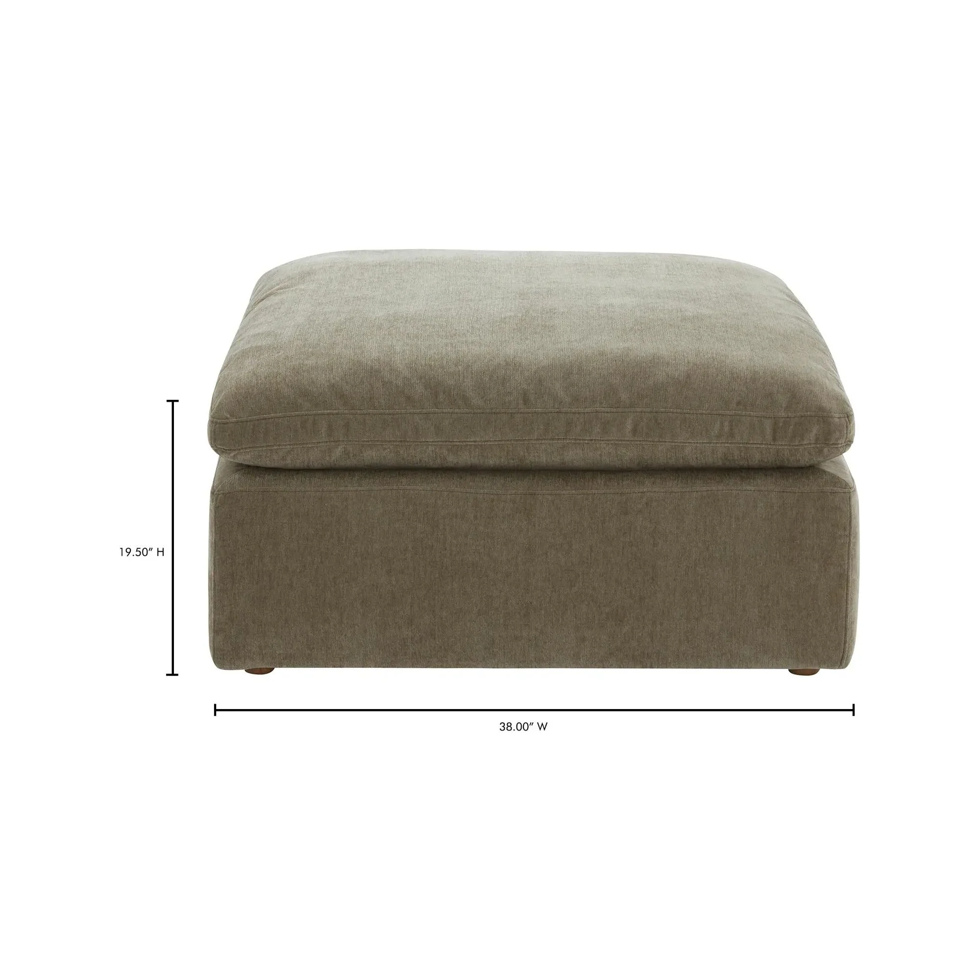 Moe’s Home Collection Terra Desert Sage Ottoman - Image 6