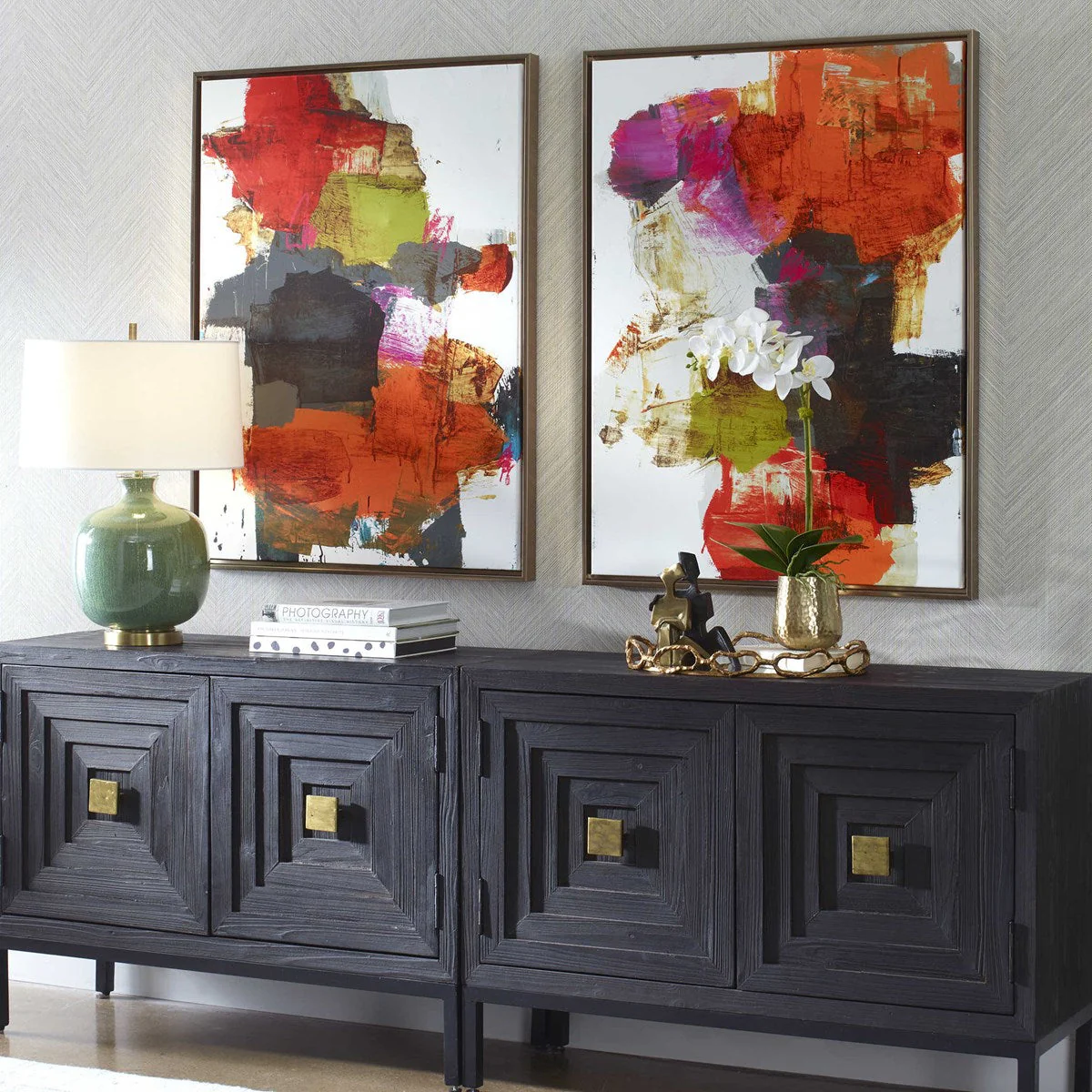 Uttermost Tried And True Set of 2 Framed Canvases - Image 3