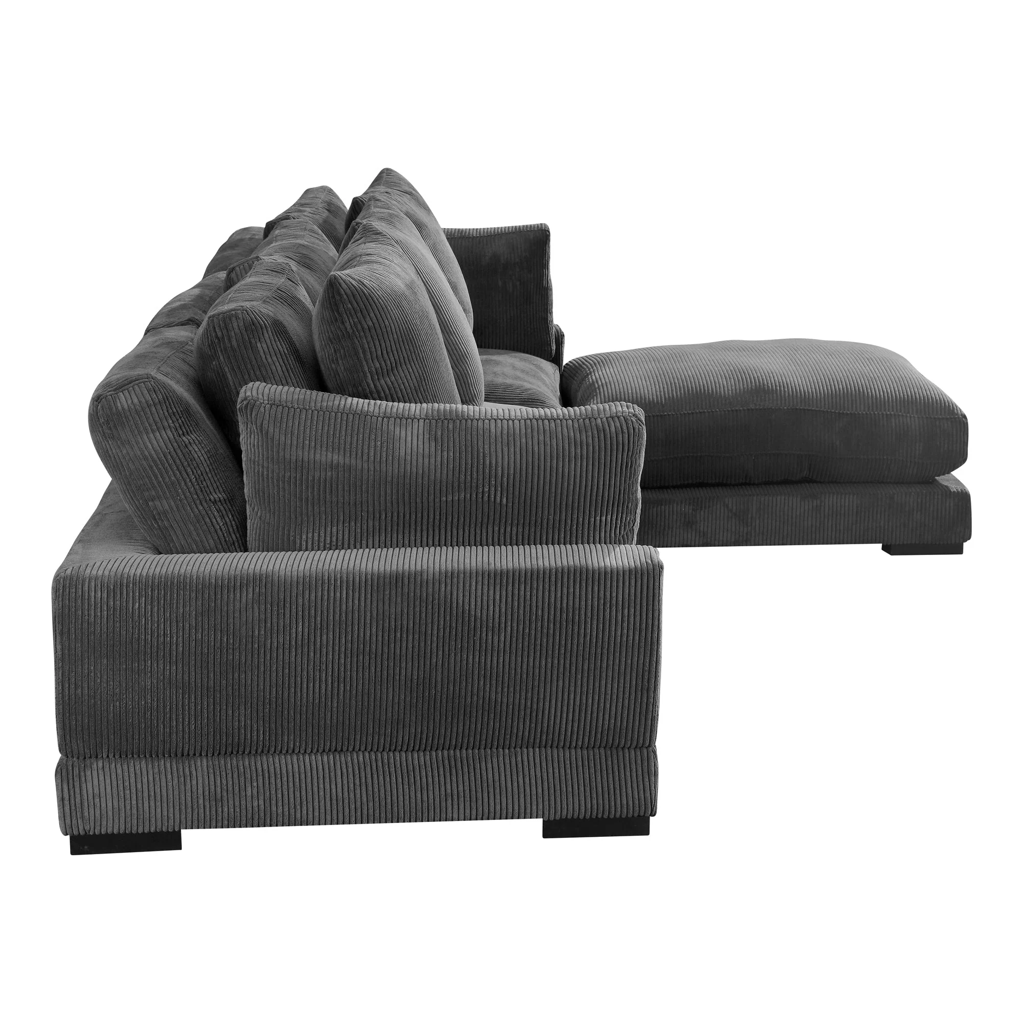 Moe's Home Collection Tumble Grey Lounge Modular Sectional - Image 3