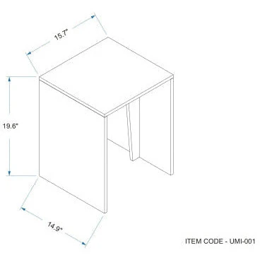 Surya Umaid Modern Natural Wood Accent Side Table UMI-001 - Image 6