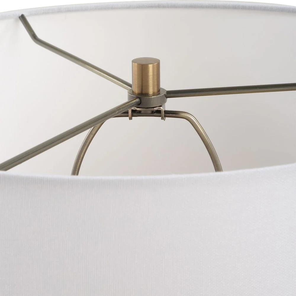 Uttermost Acosta Textured Glass Table Lamp With White Linen Shade - Image 6
