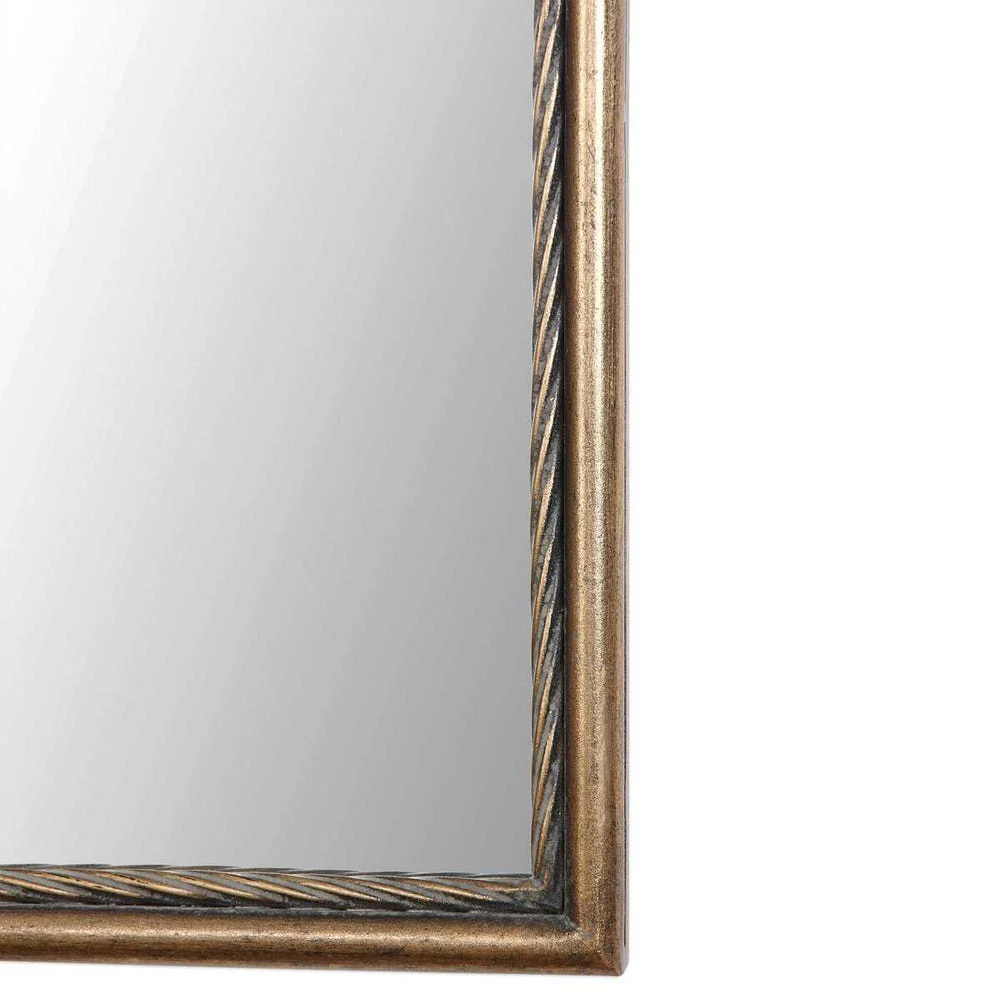 Uttermost Adelasia Antique Gold Leaf Iron Mirror - Image 3