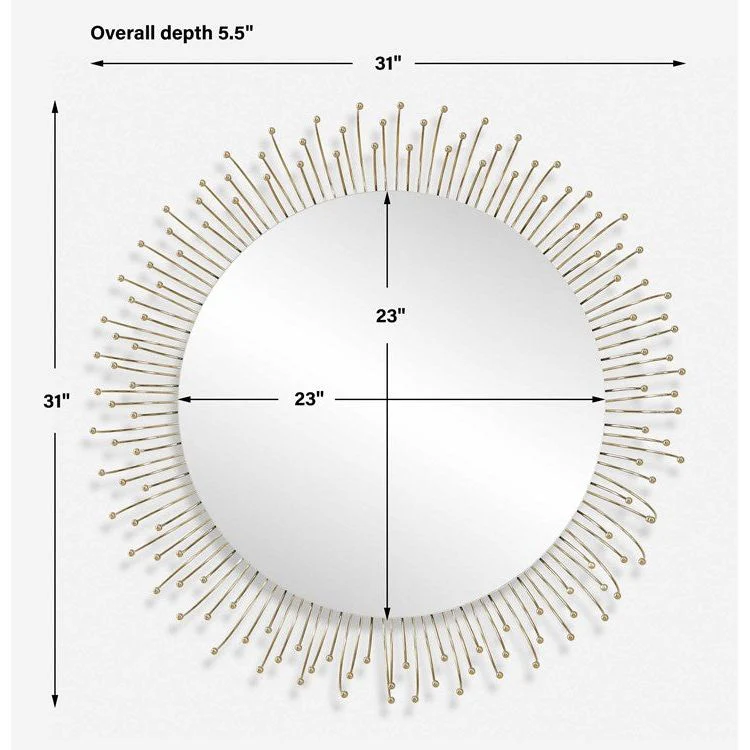 Uttermost Aga Gold Round Mirror - Image 5