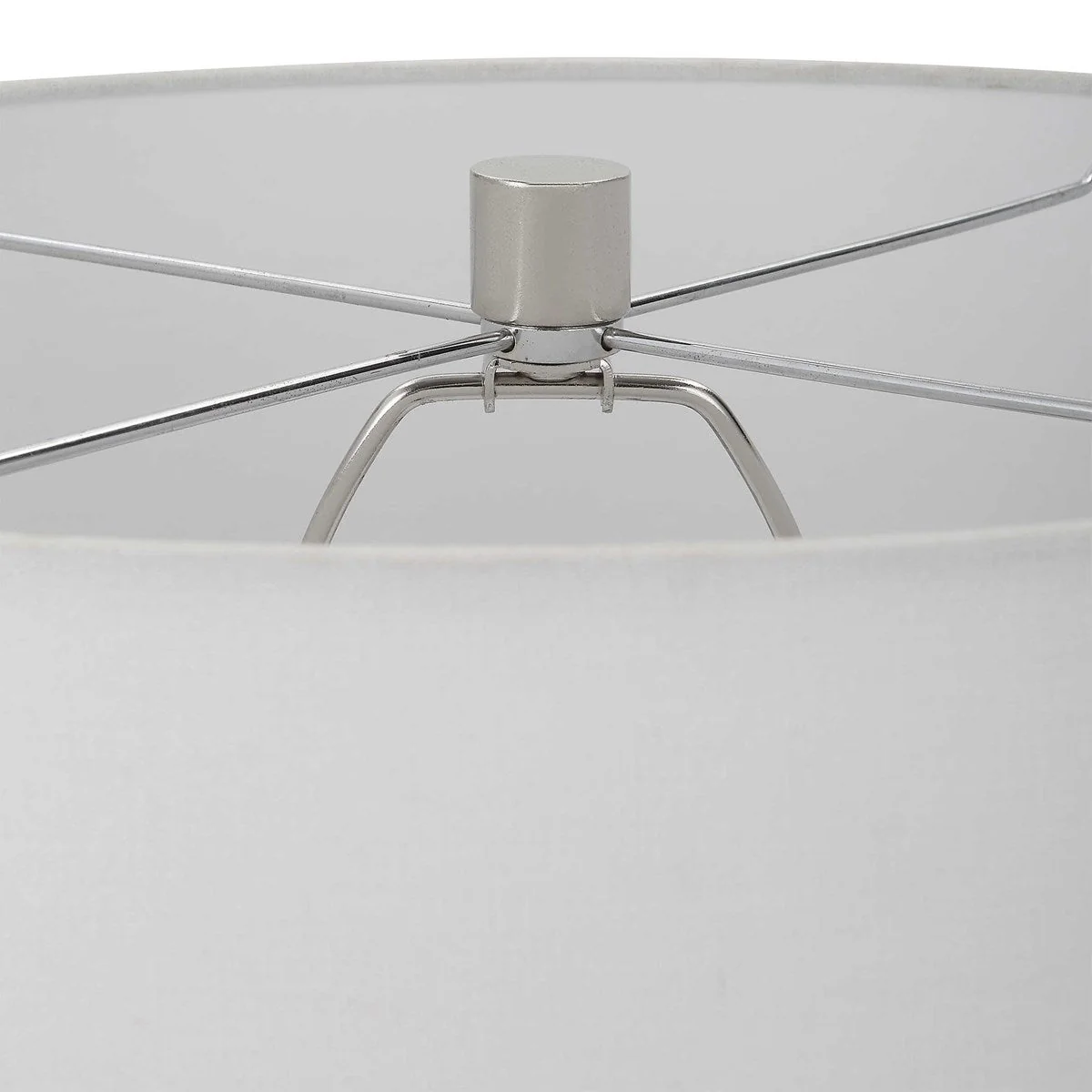 Uttermost Albany Textured White Glaze Ceramic Table Lamp With Drum Shade - Image 7