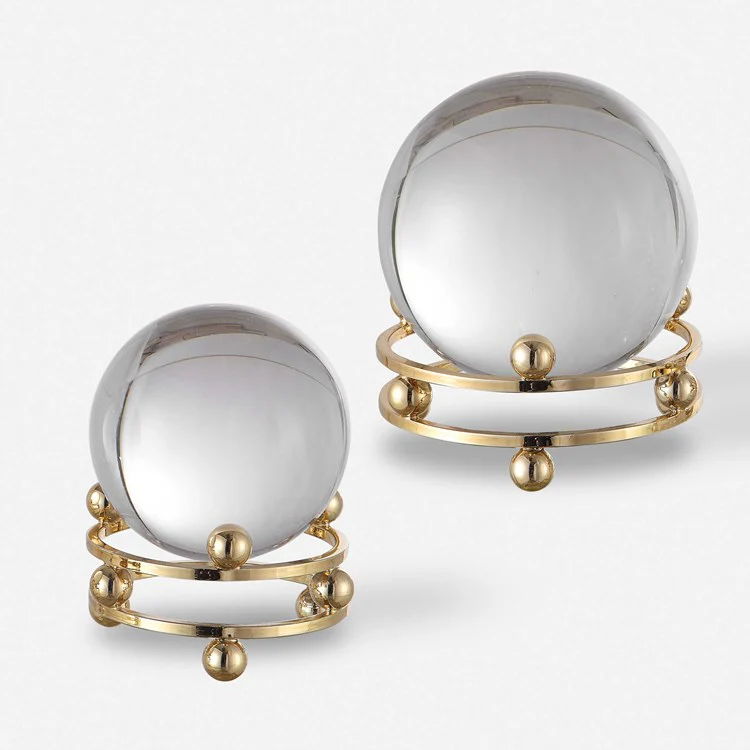 Uttermost Alega Crystal Spheres Set of 2 Objects - Image 2