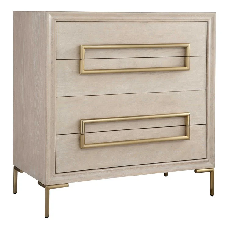 Uttermost Alessia Light Oak With Brushed Brass Chest - Image 6