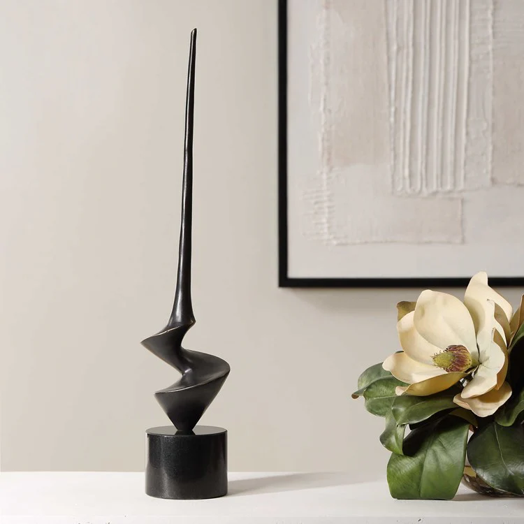 Uttermost All Twisted Aged Bronze Cast Iron Sculpture