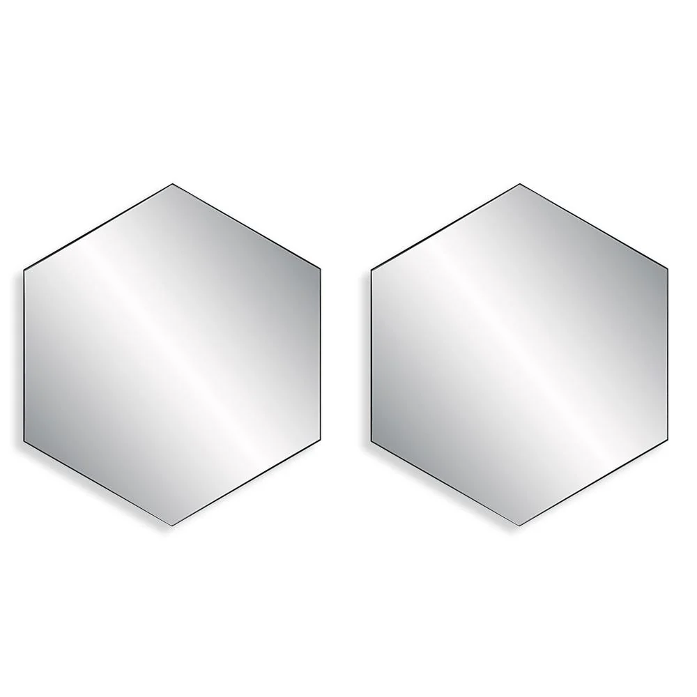Uttermost Amaya Soft Matte Black Hexagon Mirrors ~ Set Of 2 - Image 5