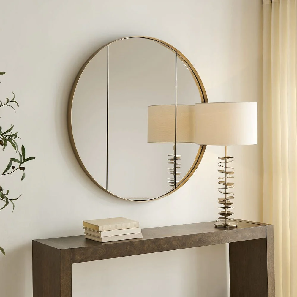 Uttermost Amram Rich Antique Brass Round Mirror