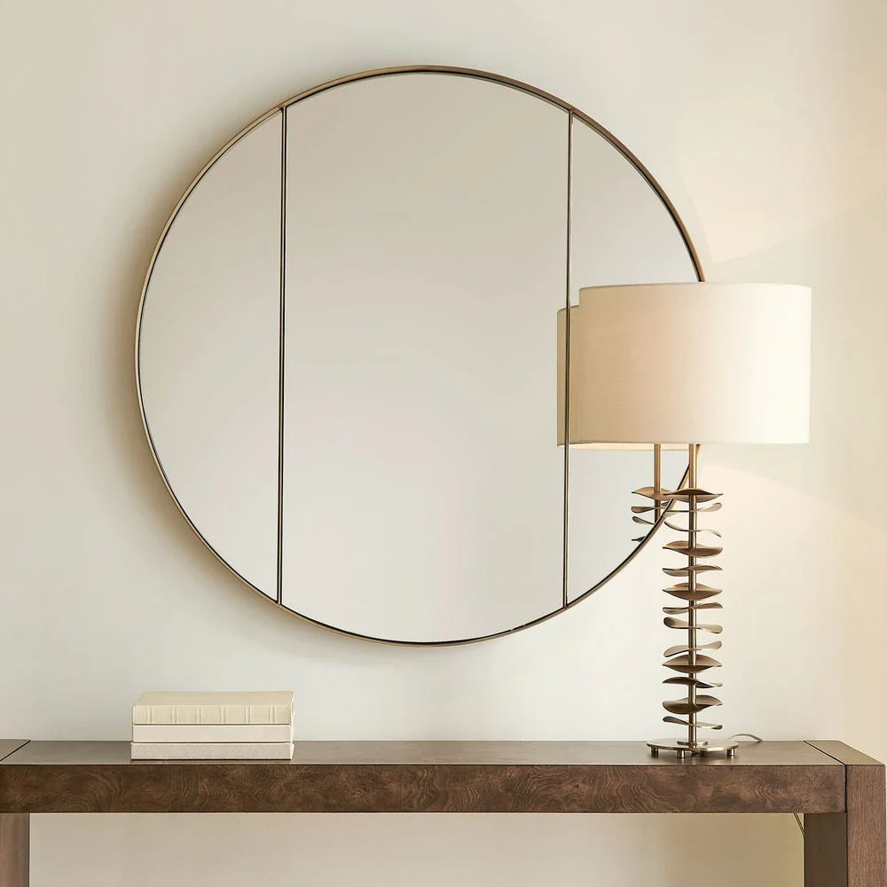 Uttermost Amram Rich Antique Brass Round Mirror - Image 2