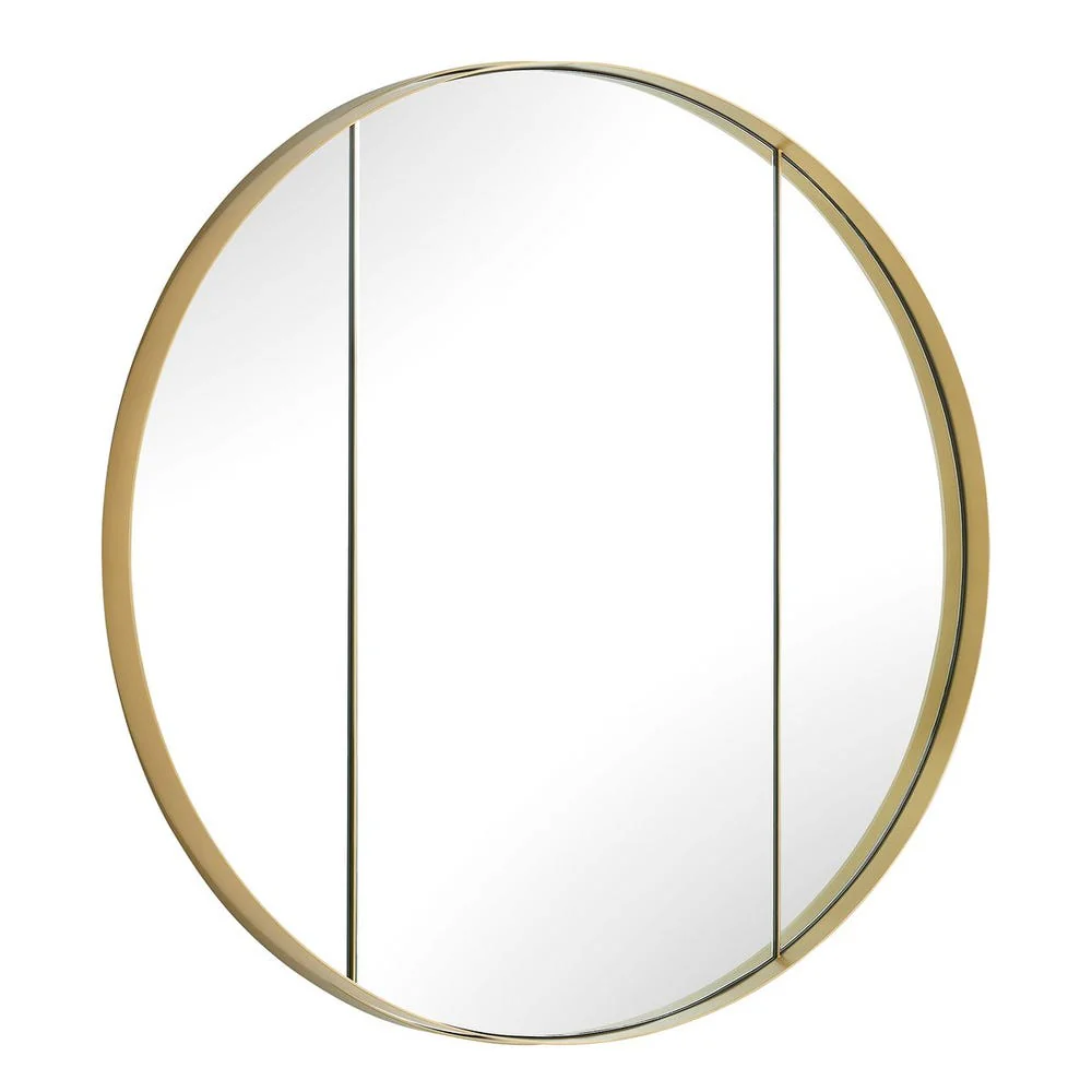 Uttermost Amram Rich Antique Brass Round Mirror - Image 5