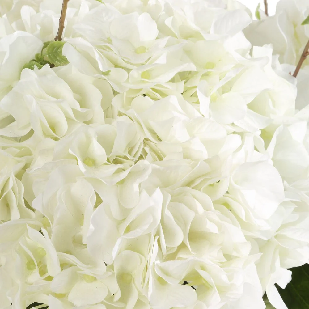 Uttermost Anastasia Cream Hydrangea Glass Vase Centerpiece - Image 3