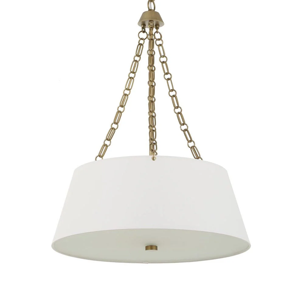 Uttermost Andalucia White Linen Hanging Shade 4 Light Pendant - Image 8