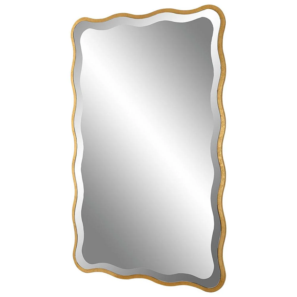Uttermost Aneta Antique Gold Scalloped Edge Mirror - Image 3