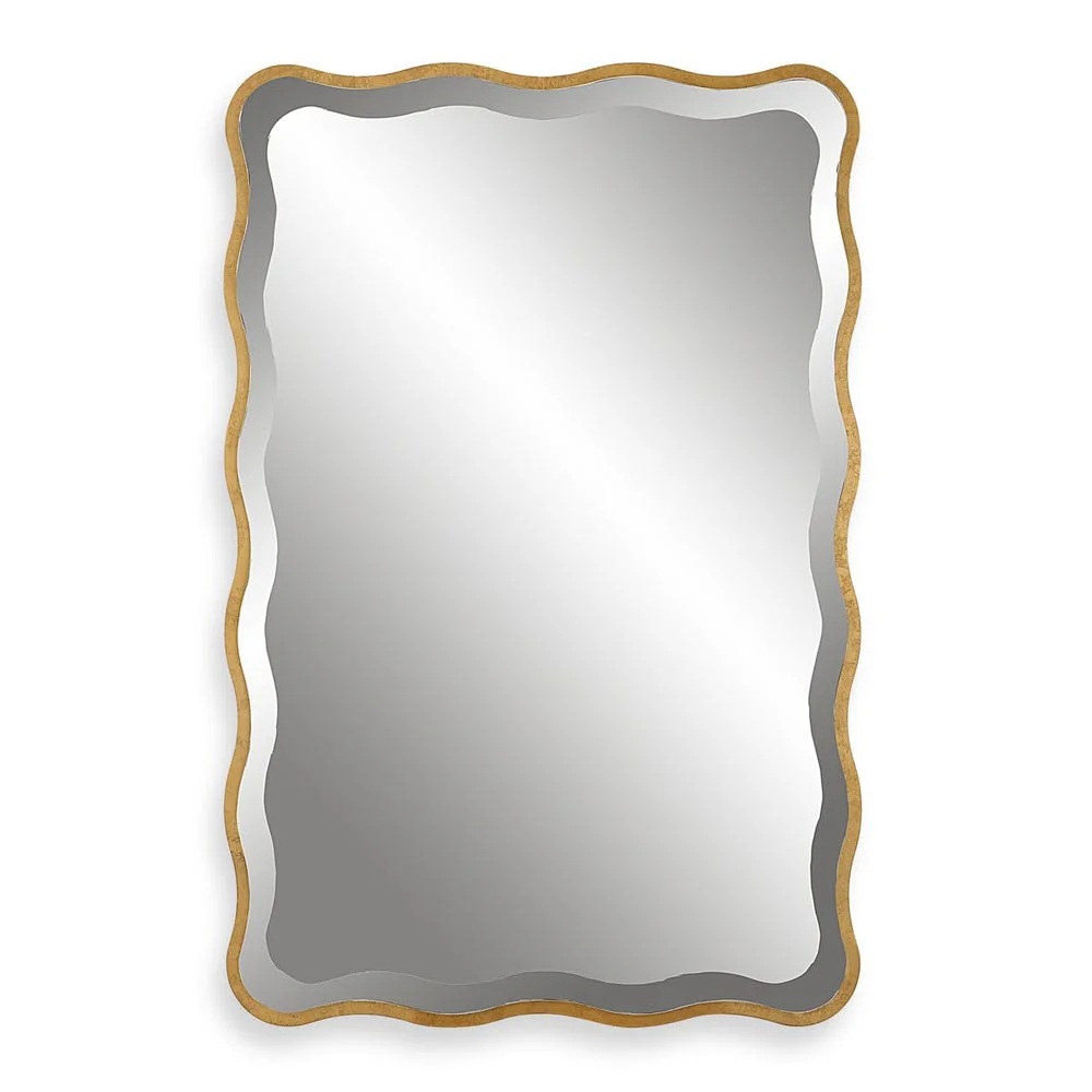 Uttermost Aneta Antique Gold Scalloped Edge Mirror - Image 5