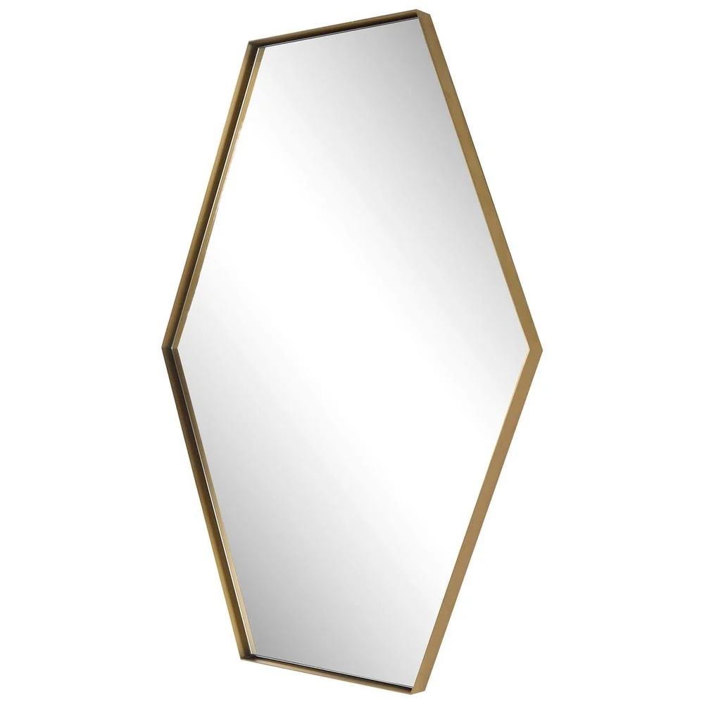 Uttermost Ankara Hexagon Brushed Brass Mirror - Image 3