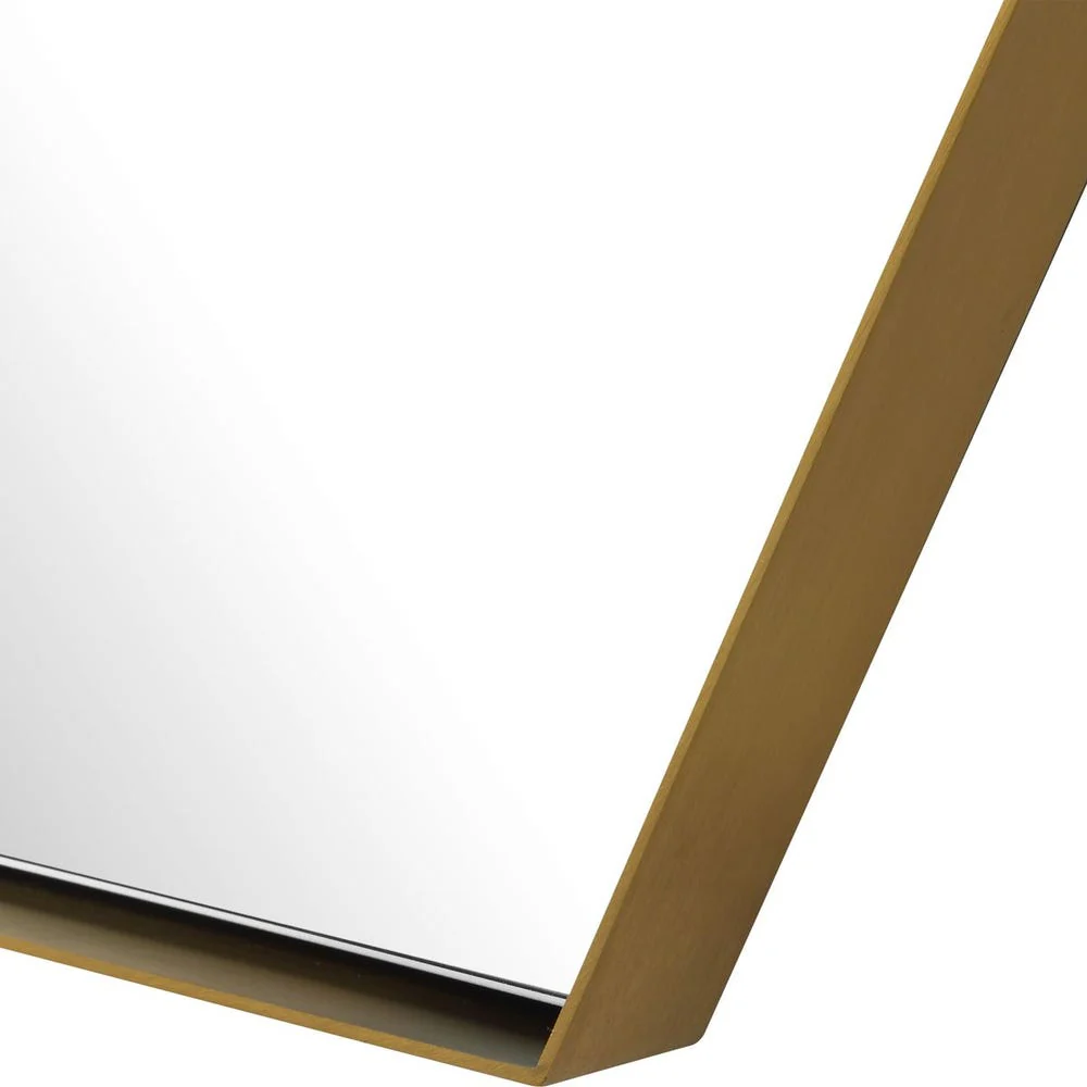 Uttermost Ankara Hexagon Brushed Brass Mirror - Image 5