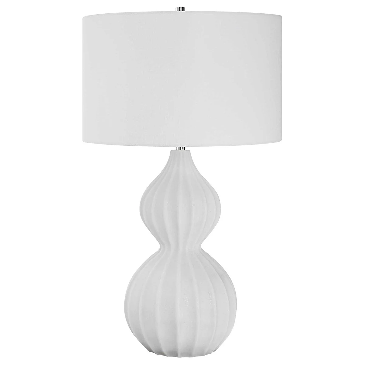 Uttermost Antoinette Ivory Stone Table Lamp With White Linen Shade - Image 3