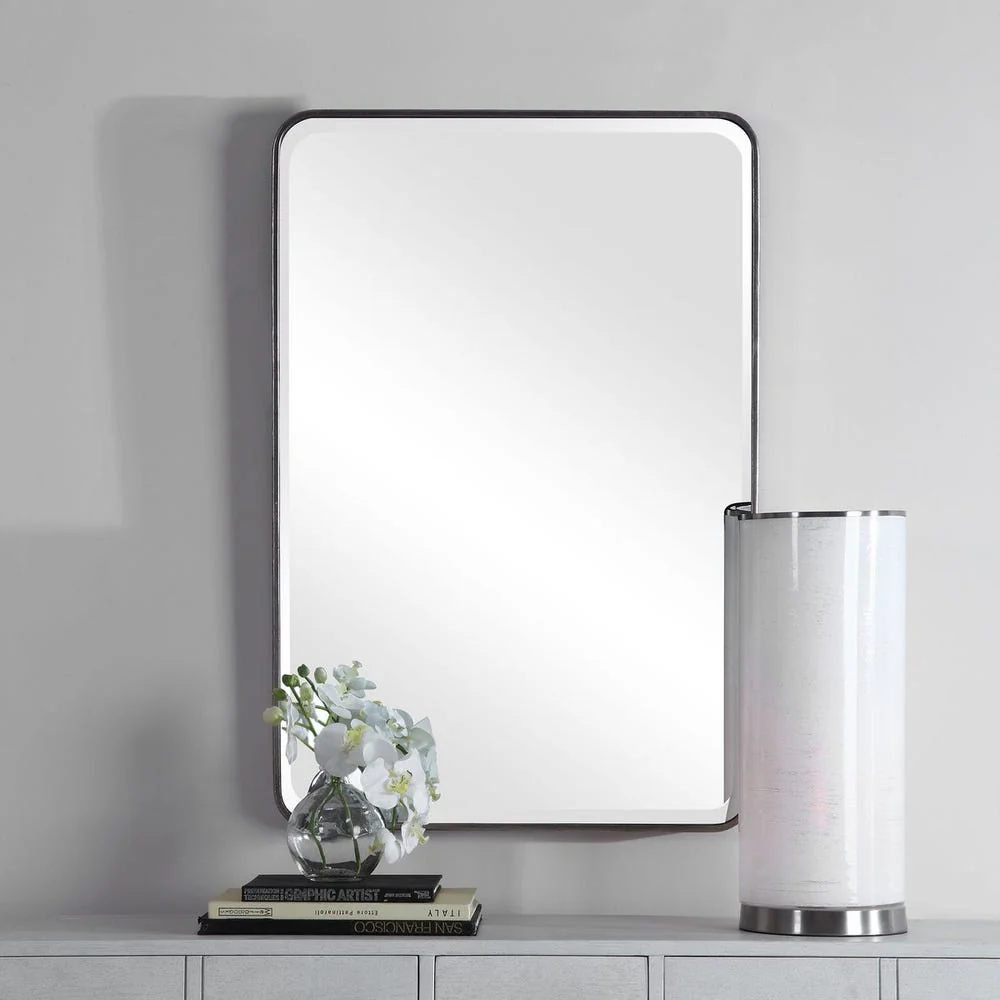 Uttermost Aramis Distressed Silver Leaf Rectangular Mirror - Image 2