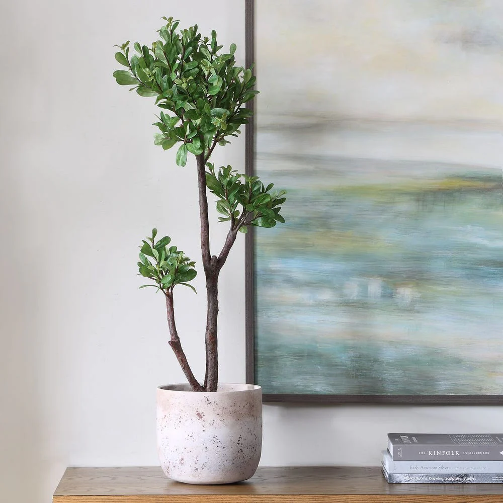 Uttermost Arbor Strawberry Tree In An Aged Ivory And Natural Texture Pot - Image 2