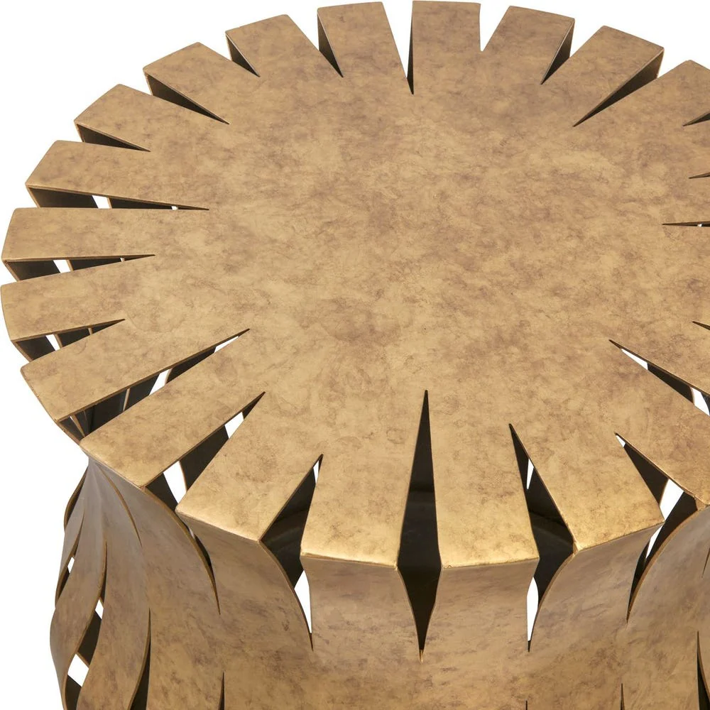 Uttermost Arida Warm Aged Gold Accent Table - Image 3