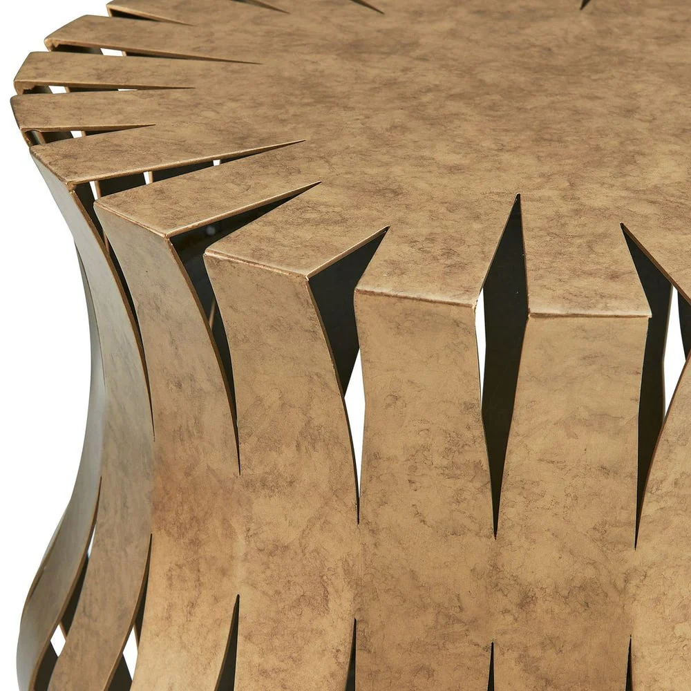 Uttermost Arida Warm Aged Gold Accent Table - Image 4