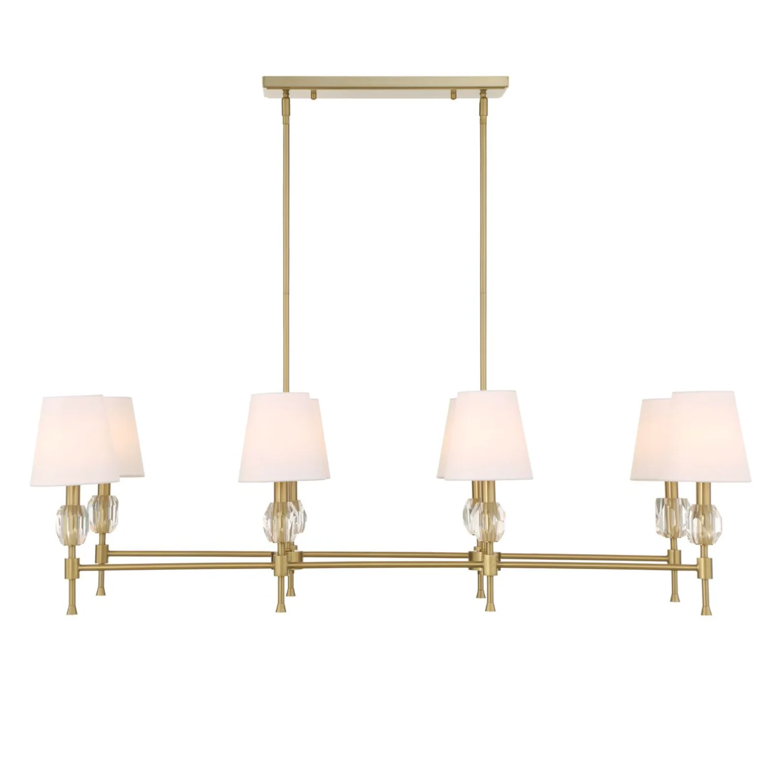 Uttermost Arques Warm Natural Brass Chandelier ~ 8 Lt - Image 2