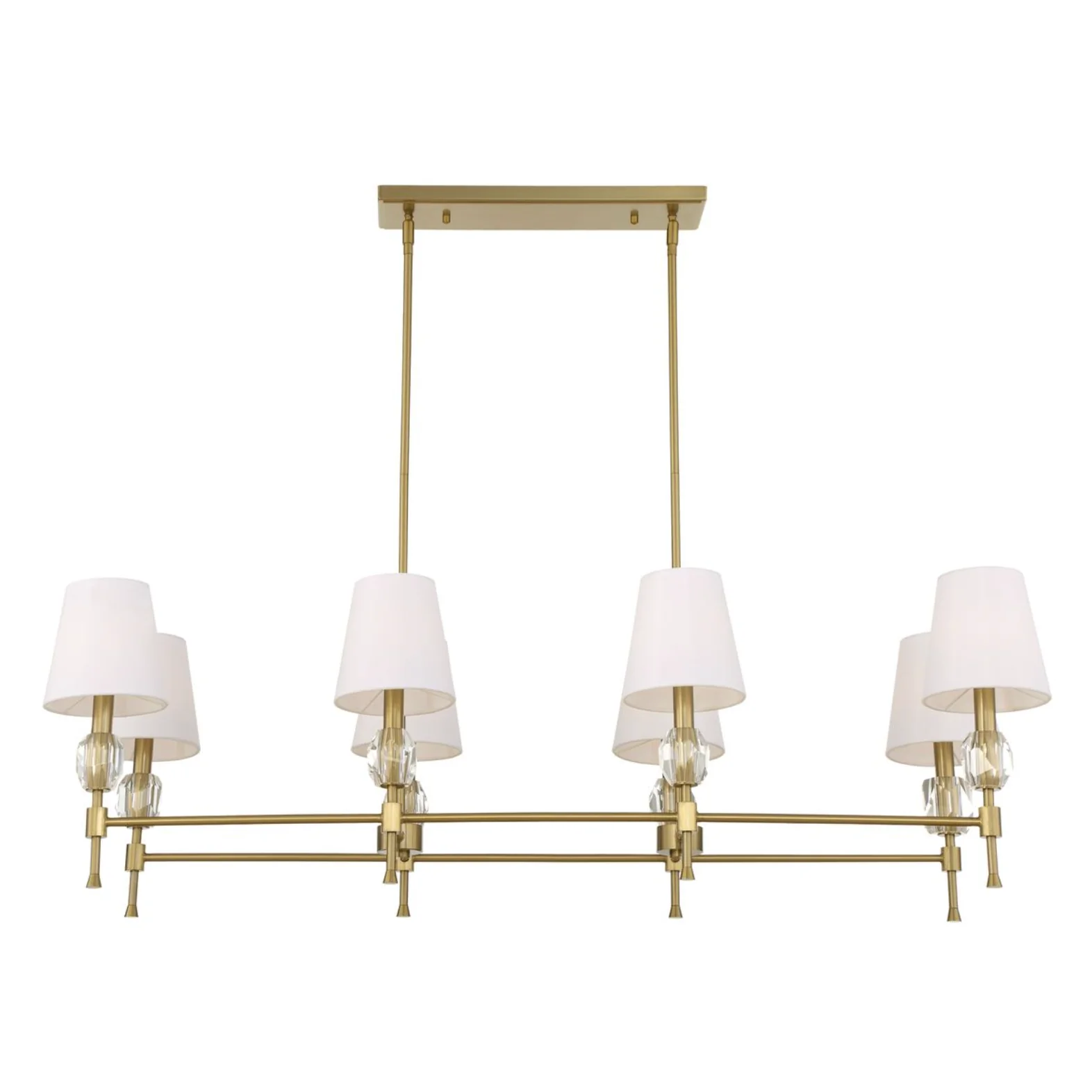 Uttermost Arques Warm Natural Brass Chandelier ~ 8 Lt - Image 3