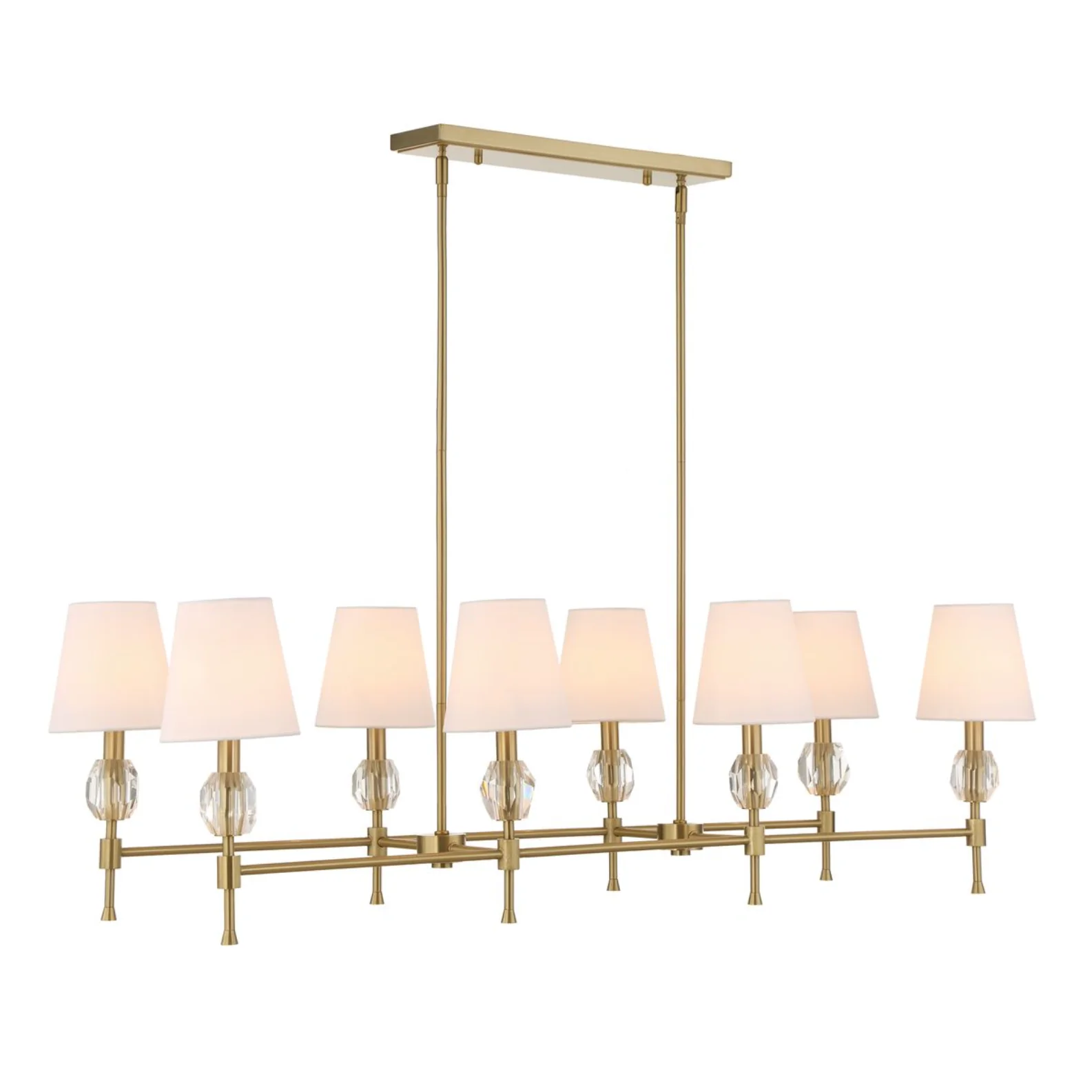 Uttermost Arques Warm Natural Brass Chandelier ~ 8 Lt - Image 4