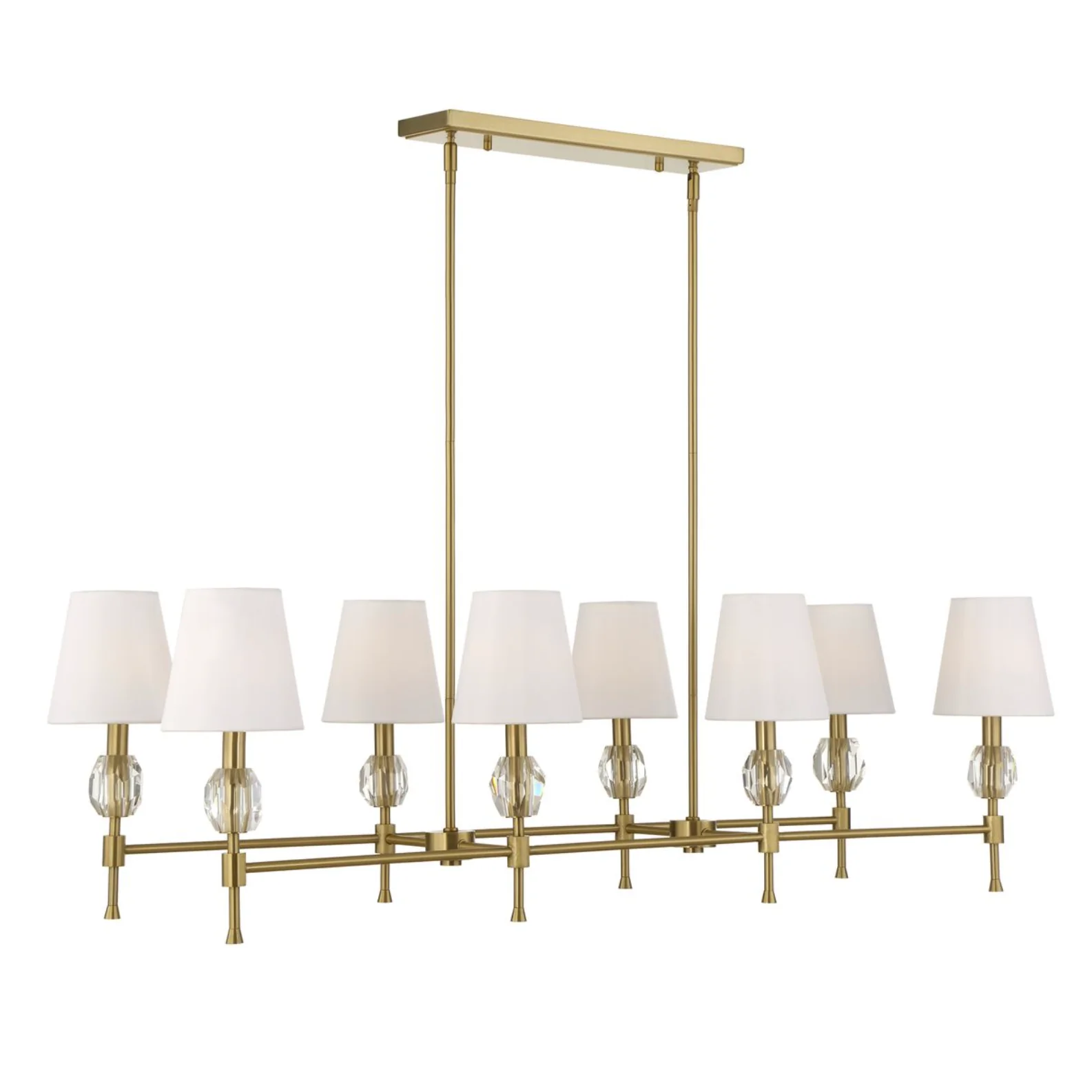 Uttermost Arques Warm Natural Brass Chandelier ~ 8 Lt - Image 5