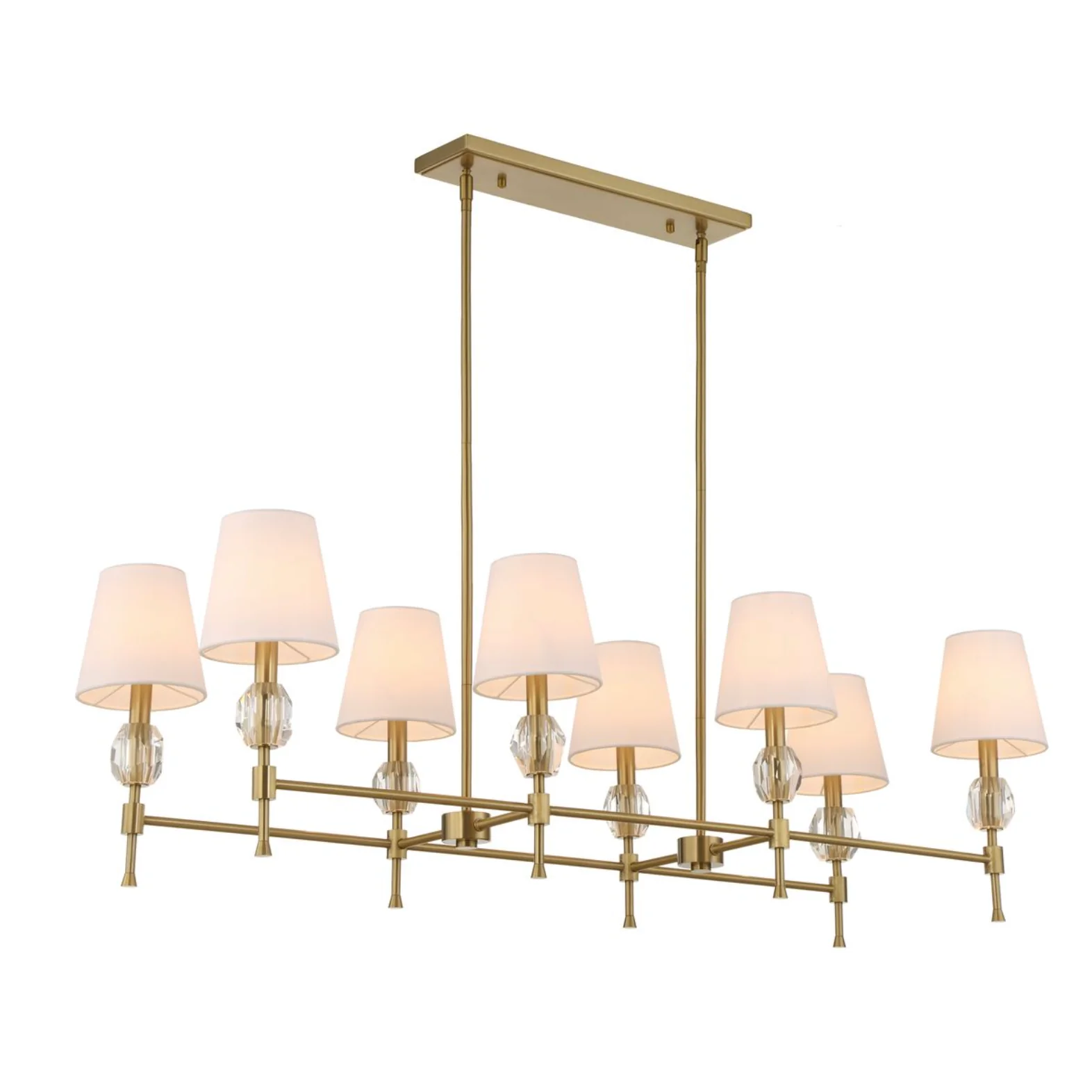 Uttermost Arques Warm Natural Brass Chandelier ~ 8 Lt - Image 7