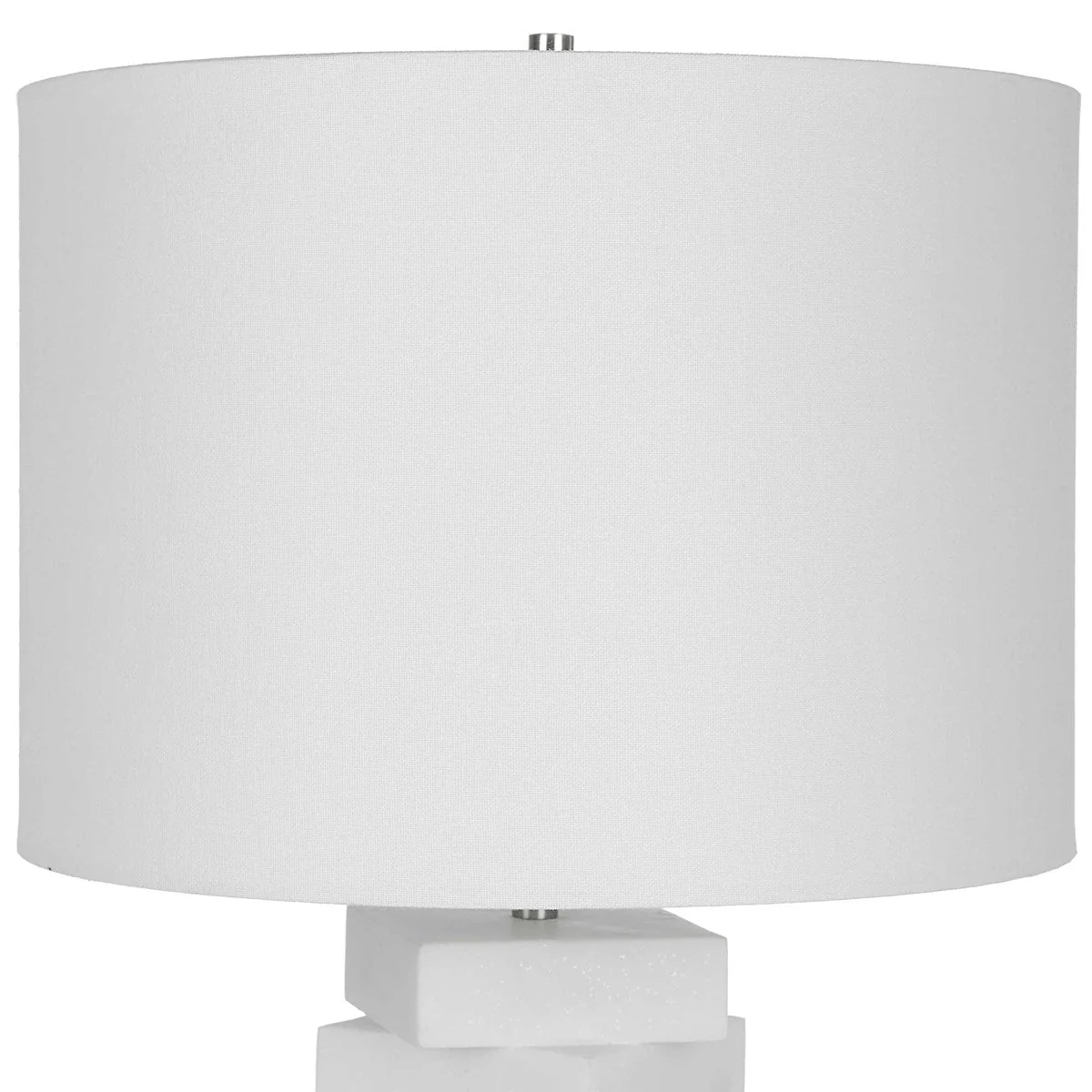 Uttermost Ascent Ivory Stone Table Lamp With White Drum Shade - Image 6
