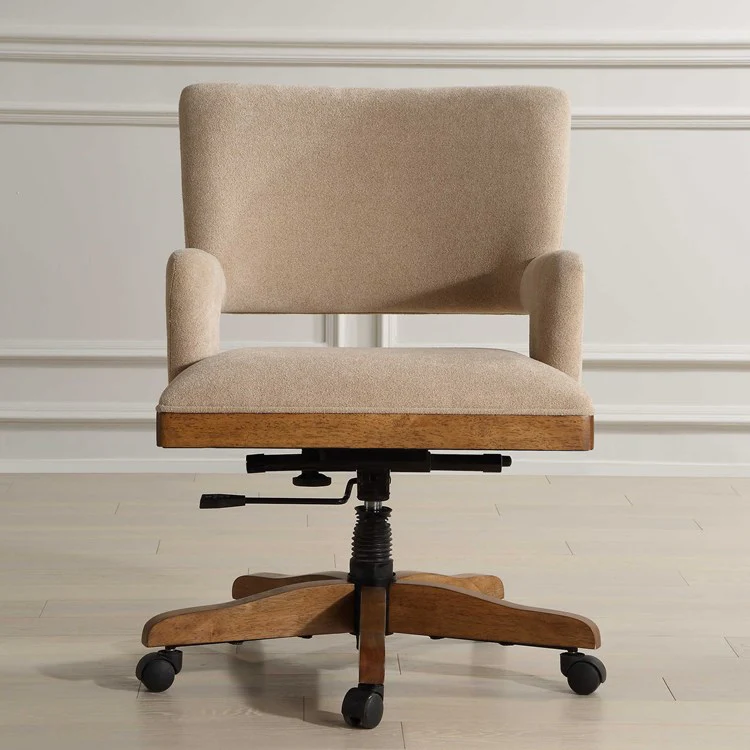 Uttermost Aspect Mid Century Modern Desk Chair with Casters