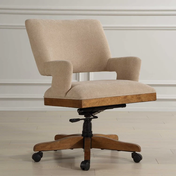 Uttermost Aspect Mid Century Modern Desk Chair with Casters - Image 3